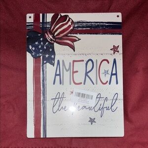 Patriotic America Wall Art with Red, White, and Blue Design
